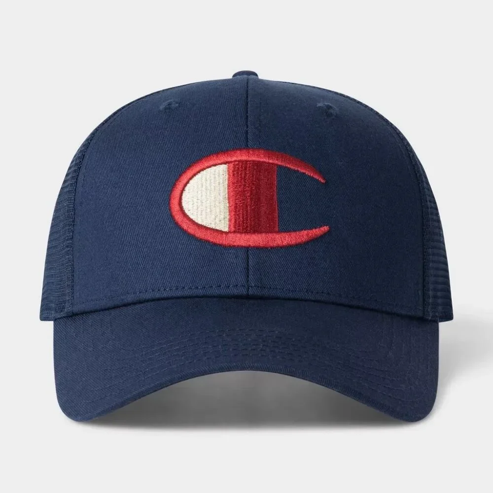NEW Champion Adult Logan Twill Trucker Hat - Navy